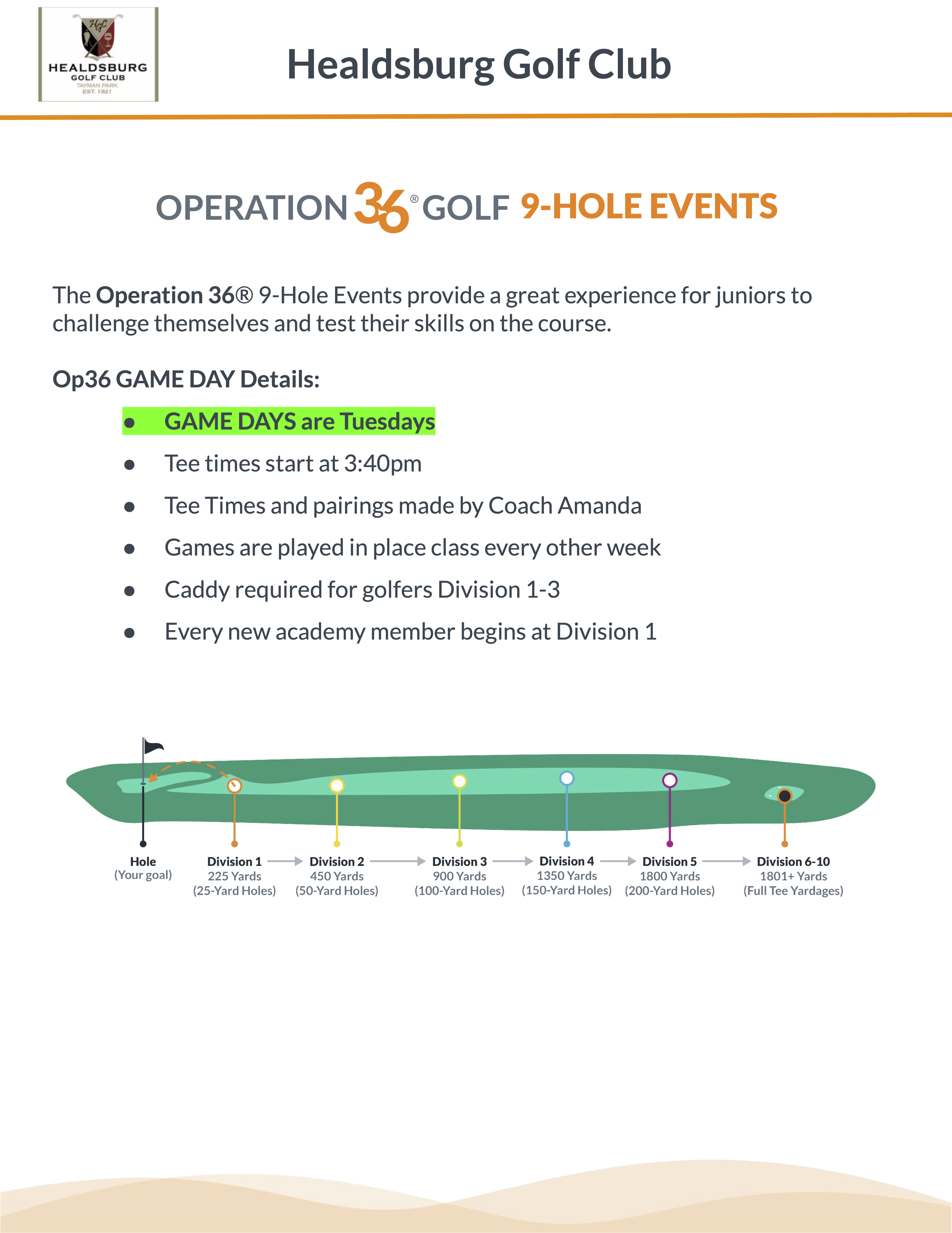 Golf Instruction Healdsburg Golf Club
